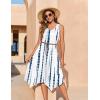 image:imageZeagoo Womens Casual Dress for Summer Tank Dress Loose Flowy Beach Dress with Pockets Hankerchief Flare Midi Sundress 2026White