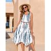image:imageZeagoo Womens Casual Dress for Summer Tank Dress Loose Flowy Beach Dress with Pockets Hankerchief Flare Midi Sundress 2026White
