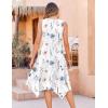 image:imageZeagoo Womens Casual Dress for Summer Tank Dress Loose Flowy Beach Dress with Pockets Hankerchief Flare Midi Sundress 2026White Floral