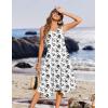 image:imageZeagoo Womens Casual Dress for Summer Tank Dress Loose Flowy Beach Dress with Pockets Hankerchief Flare Midi Sundress 2026White Sf196