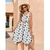 image:imageZeagoo Womens Casual Dress for Summer Tank Dress Loose Flowy Beach Dress with Pockets Hankerchief Flare Midi Sundress 2026White Sf196