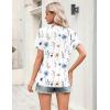 image:imageZeagoo Womens Tops Short Sleeve V Neck Tee Shirts Cute Dressy Casual Clothing Business Work BlouseAwhite Flowers Bf290