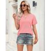 image:imageZeagoo Womens Tops Short Sleeve V Neck Tee Shirts Cute Dressy Casual Clothing Business Work BlouseBcoral