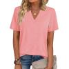 image:imageZeagoo Womens Tops Short Sleeve V Neck Tee Shirts Cute Dressy Casual Clothing Business Work BlouseBcoral
