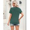 image:imageZeagoo Womens Tops Short Sleeve V Neck Tee Shirts Cute Dressy Casual Clothing Business Work BlouseBgreen