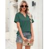 image:imageZeagoo Womens Tops Short Sleeve V Neck Tee Shirts Cute Dressy Casual Clothing Business Work BlouseBgreen