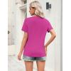 image:imageZeagoo Womens Tops Short Sleeve V Neck Tee Shirts Cute Dressy Casual Clothing Business Work BlouseBhot Pink