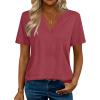 image:imageZeagoo Womens Tops Short Sleeve V Neck Tee Shirts Cute Dressy Casual Clothing Business Work BlouseBred