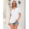 image:imageZeagoo Womens Tops Short Sleeve V Neck Tee Shirts Cute Dressy Casual Clothing Business Work BlouseBwhite