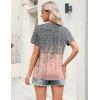 image:imageZeagoo Womens Tops Short Sleeve V Neck Tee Shirts Cute Dressy Casual Clothing Business Work BlouseGray Print