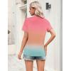 image:imageZeagoo Womens Tops Short Sleeve V Neck Tee Shirts Cute Dressy Casual Clothing Business Work BlousePink Jb218
