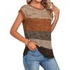 image:imageZeagoo Womens Tops Summer Casual Cap Sleeve Tshirts Shirts Business Dressy Spring Fashion Outfits Trendy ClothesFall Weave Stripe