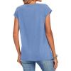 image:imageZeagoo Womens Tops Summer Casual Cap Sleeve Tshirts Shirts Business Dressy Spring Fashion Outfits Trendy ClothesLight Blue