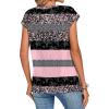 image:imageZeagoo Womens Tops Summer Casual Cap Sleeve Tshirts Shirts Business Dressy Spring Fashion Outfits Trendy ClothesPink Camo