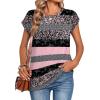 image:imageZeagoo Womens Tops Summer Casual Cap Sleeve Tshirts Shirts Business Dressy Spring Fashion Outfits Trendy ClothesPink Camo