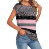 image:imageZeagoo Womens Tops Summer Casual Cap Sleeve Tshirts Shirts Business Dressy Spring Fashion Outfits Trendy ClothesPink Camo