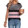 image:imageZeagoo Womens Tops Summer Casual Cap Sleeve Tshirts Shirts Business Dressy Spring Fashion Outfits Trendy ClothesPink Camo