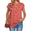 image:imageZeagoo Womens Tops Summer Casual Cap Sleeve Tshirts Shirts Business Dressy Spring Fashion Outfits Trendy ClothesRed Dots