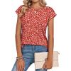image:imageZeagoo Womens Tops Summer Casual Cap Sleeve Tshirts Shirts Business Dressy Spring Fashion Outfits Trendy ClothesRed Dots