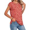 image:imageZeagoo Womens Tops Summer Casual Cap Sleeve Tshirts Shirts Business Dressy Spring Fashion Outfits Trendy ClothesRed Dots