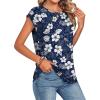 image:imageZeagoo Womens Tops Summer Casual Cap Sleeve Tshirts Shirts Business Dressy Spring Fashion Outfits Trendy ClothesTropical Palms