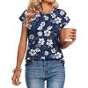 image:imageZeagoo Womens Tops Summer Casual Cap Sleeve Tshirts Shirts Business Dressy Spring Fashion Outfits Trendy ClothesTropical Palms