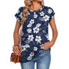 image:imageZeagoo Womens Tops Summer Casual Cap Sleeve Tshirts Shirts Business Dressy Spring Fashion Outfits Trendy ClothesTropical Palms