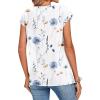 image:imageZeagoo Womens Tops Summer Casual Cap Sleeve Tshirts Shirts Business Dressy Spring Fashion Outfits Trendy ClothesWhite Floral
