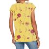 image:imageZeagoo Womens Tops Summer Casual Cap Sleeve Tshirts Shirts Business Dressy Spring Fashion Outfits Trendy ClothesYellow Floral