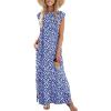 image:imageZeagoo Summer Dresses for Women 2026 Black Long Maxi Sundresses Loose Split WrinkleFree Beach Travel Vacation ClothesXh213