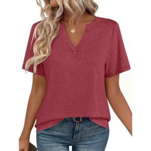 image:imageZeagoo Womens Tops Short Sleeve V Neck Tee Shirts Cute Dressy Casual Clothing Business Work BlouseBred