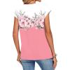 image:imageZeagoo Womens Tops Summer Casual Cap Sleeve Tshirts Shirts Business Dressy Spring Fashion Outfits Trendy ClothesPink Floral