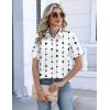 image:imageZeagoo Button Down Shirts for Women Short Sleeve Collared Tops Dressy Casual V Neck BlousesJh599