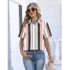 image:imageZeagoo Button Down Shirts for Women Short Sleeve Collared Tops Dressy Casual V Neck BlousesTz264