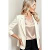 image:imageZeagoo Women Silk Satin Tops Cap Short Sleeve Blouse V Neck Shirts Business Casual Outfits S2XLLight Grey
