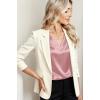 image:imageZeagoo Women Silk Satin Tops Cap Short Sleeve Blouse V Neck Shirts Business Casual Outfits S2XLPink
