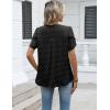 image:imageZeagoo Womens Dressy Casual Shirts Short Sleeve V Neck Work Blouse Business Casual Summer Chiffon TopsBlack Polka Dots