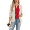 image:imageZeagoo Womens Dressy Casual Shirts Short Sleeve V Neck Work Blouse Business Casual Summer Chiffon TopsRed