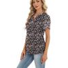 image:imageZeagoo Womens Dressy Casual Shirts Short Sleeve V Neck Work Blouse Business Casual Summer Chiffon TopsSummer Flower