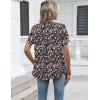image:imageZeagoo Womens Dressy Casual Shirts Short Sleeve V Neck Work Blouse Business Casual Summer Chiffon TopsSummer Flower