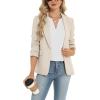 image:imageZeagoo Womens Dressy Casual Shirts Short Sleeve V Neck Work Blouse Business Casual Summer Chiffon TopsWhite
