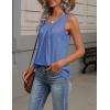 image:imageZeagoo Womens Tank Tops Summer Sleeveless Loose Fit Tops V Neck Pleated Shirts Basic Tees Dressy Casual Trendy ClothesBlue