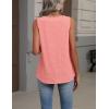 image:imageZeagoo Womens Tank Tops Summer Sleeveless Loose Fit Tops V Neck Pleated Shirts Basic Tees Dressy Casual Trendy ClothesCoral