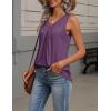 image:imageZeagoo Womens Tank Tops Summer Sleeveless Loose Fit Tops V Neck Pleated Shirts Basic Tees Dressy Casual Trendy ClothesPurple