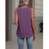image:imageZeagoo Womens Tank Tops Summer Sleeveless Loose Fit Tops V Neck Pleated Shirts Basic Tees Dressy Casual Trendy ClothesPurple