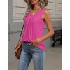 image:imageZeagoo Womens Tank Tops Summer Sleeveless Loose Fit Tops V Neck Pleated Shirts Basic Tees Dressy Casual Trendy ClothesRose Red