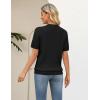 image:imageZeagoo Cable Short Sleeve Sweaters for Women Summer Spring Cute Tops 2026 Trendy Business Causal Outfits Work Blouses ClothesBlack