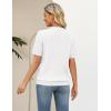 image:imageZeagoo Cable Short Sleeve Sweaters for Women Summer Spring Cute Tops 2026 Trendy Business Causal Outfits Work Blouses ClothesWhite