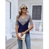 image:imageZeagoo Womens Short Sleeve Sweater 2026 Summer V Neck Lightweight Sweater Tops Dressy Ribbed Knit Outfits with ButtonsGraynavy