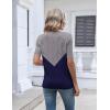image:imageZeagoo Womens Short Sleeve Sweater 2026 Summer V Neck Lightweight Sweater Tops Dressy Ribbed Knit Outfits with ButtonsGraynavy